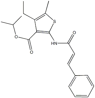 isopropyl 2-(cinnamoylamino)-4-ethyl-5-methyl-3-thiophenecarboxylate 结构式