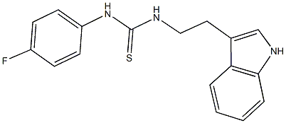 N-(4-fluorophenyl)-N'-[2-(1H-indol-3-yl)ethyl]thiourea 结构式