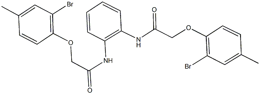 2-(2-bromo-4-methylphenoxy)-N-(2-{[(2-bromo-4-methylphenoxy)acetyl]amino}phenyl)acetamide 结构式