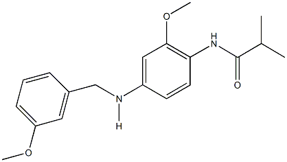 N-{2-methoxy-4-[(3-methoxybenzyl)amino]phenyl}-2-methylpropanamide 结构式