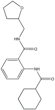 2-[(cyclohexylcarbonyl)amino]-N-(tetrahydro-2-furanylmethyl)benzamide 结构式
