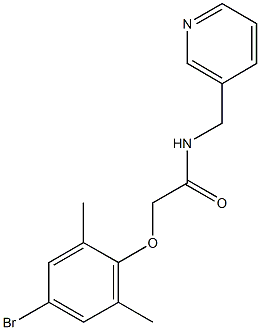 2-(4-bromo-2,6-dimethylphenoxy)-N-(3-pyridinylmethyl)acetamide 结构式