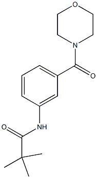 2,2-dimethyl-N-[3-(4-morpholinylcarbonyl)phenyl]propanamide 结构式