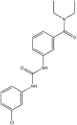 3-{[(3-chloroanilino)carbonyl]amino}-N,N-diethylbenzamide 结构式