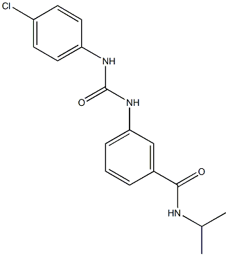 3-{[(4-chloroanilino)carbonyl]amino}-N-isopropylbenzamide 结构式