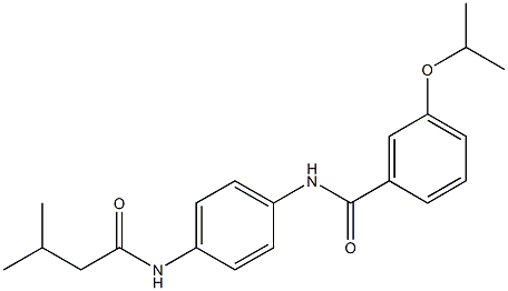 3-isopropoxy-N-{4-[(3-methylbutanoyl)amino]phenyl}benzamide 结构式