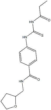 4-{[(propionylamino)carbothioyl]amino}-N-(tetrahydro-2-furanylmethyl)benzamide 结构式