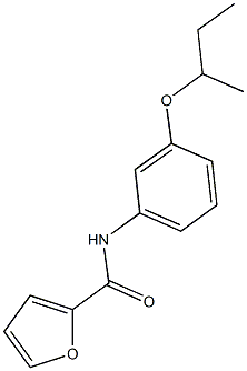 N-[3-(sec-butoxy)phenyl]-2-furamide 结构式