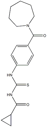 N-[4-(1-azepanylcarbonyl)phenyl]-N'-(cyclopropylcarbonyl)thiourea 结构式