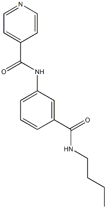 N-{3-[(butylamino)carbonyl]phenyl}isonicotinamide 结构式