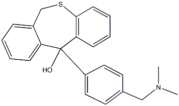 11-[4-(Dimethylaminomethyl)phenyl]-6,11-dihydrodibenzo[b,e]thiepin-11-ol 结构式