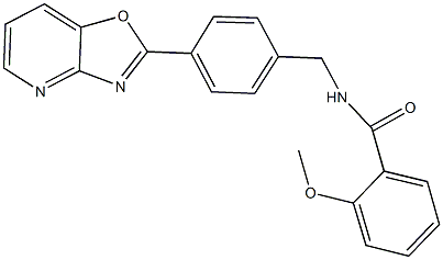 2-methoxy-N-(4-[1,3]oxazolo[4,5-b]pyridin-2-ylbenzyl)benzamide 结构式