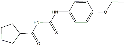 N-(cyclopentylcarbonyl)-N'-(4-ethoxyphenyl)thiourea 结构式