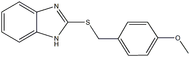 4-[(1H-benzimidazol-2-ylsulfanyl)methyl]phenyl methyl ether 结构式