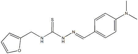 4-(dimethylamino)benzaldehyde N-(2-furylmethyl)thiosemicarbazone 结构式