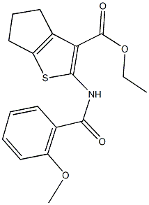 ethyl 2-[(2-methoxybenzoyl)amino]-5,6-dihydro-4H-cyclopenta[b]thiophene-3-carboxylate 结构式