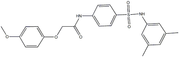 N-{4-[(3,5-dimethylanilino)sulfonyl]phenyl}-2-(4-methoxyphenoxy)acetamide 结构式