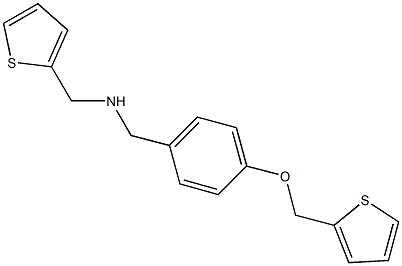 N-[4-(2-thienylmethoxy)benzyl]-N-(2-thienylmethyl)amine 结构式