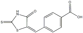 4-[(4-oxo-2-thioxo-1,3-thiazolidin-5-ylidene)methyl]benzoic acid 结构式