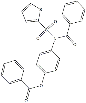 4-[benzoyl(2-thienylsulfonyl)amino]phenyl benzoate 结构式