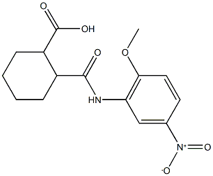 2-({5-nitro-2-methoxyanilino}carbonyl)cyclohexanecarboxylic acid 结构式