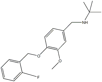 N-(tert-butyl)-N-{4-[(2-fluorobenzyl)oxy]-3-methoxybenzyl}amine 结构式