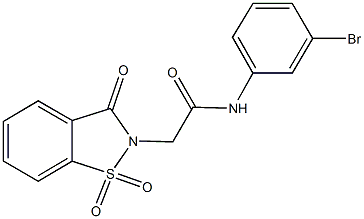 N-(3-bromophenyl)-2-(1,1-dioxido-3-oxo-1,2-benzisothiazol-2(3H)-yl)acetamide 结构式