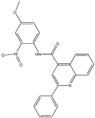 N-{2-nitro-4-methoxyphenyl}-2-phenyl-4-quinolinecarboxamide 结构式