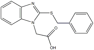[2-(benzylsulfanyl)-1H-benzimidazol-1-yl]acetic acid 结构式