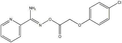 N'-{[2-(4-chlorophenoxy)acetyl]oxy}pyridine-2-carboximidamide 结构式