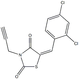 5-(2,4-dichlorobenzylidene)-3-(2-propynyl)-1,3-thiazolidine-2,4-dione 结构式