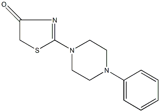 2-(4-phenyl-1-piperazinyl)-1,3-thiazol-4(5H)-one 结构式