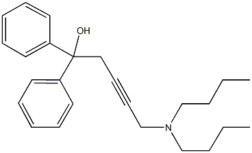 5-(dibutylamino)-1,1-diphenyl-3-pentyn-1-ol 结构式