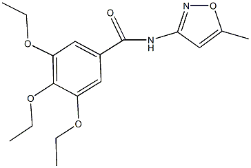 3,4,5-triethoxy-N-(5-methyl-3-isoxazolyl)benzamide 结构式