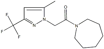 1-{[5-methyl-3-(trifluoromethyl)-1H-pyrazol-1-yl]acetyl}azepane 结构式