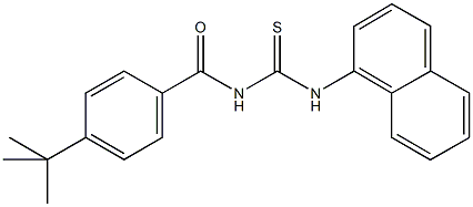 N-(4-tert-butylbenzoyl)-N'-(1-naphthyl)thiourea 结构式