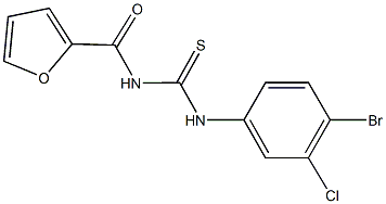 N-(4-bromo-3-chlorophenyl)-N'-(2-furoyl)thiourea 结构式