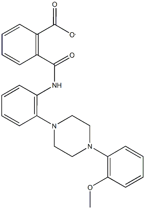 2-({2-[4-(2-methoxyphenyl)-1-piperazinyl]anilino}carbonyl)benzoate 结构式