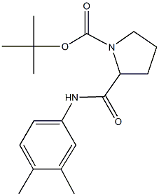 tert-butyl 2-[(3,4-dimethylanilino)carbonyl]-1-pyrrolidinecarboxylate 结构式