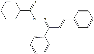 N'-(1,3-diphenyl-2-propenylidene)cyclohexanecarbohydrazide 结构式