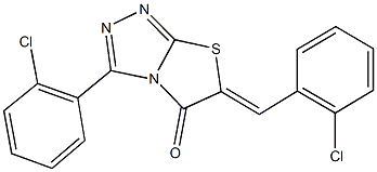 6-(2-chlorobenzylidene)-3-(2-chlorophenyl)[1,3]thiazolo[2,3-c][1,2,4]triazol-5(6H)-one 结构式