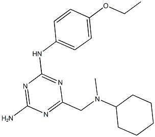 N-(4-amino-6-{[cyclohexyl(methyl)amino]methyl}-1,3,5-triazin-2-yl)-N-(4-ethoxyphenyl)amine 结构式