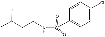 4-chloro-N-isopentylbenzenesulfonamide 结构式