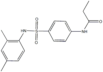 N-{4-[(2,4-dimethylanilino)sulfonyl]phenyl}propanamide 结构式