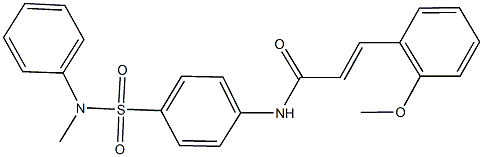 3-(2-methoxyphenyl)-N-{4-[(methylanilino)sulfonyl]phenyl}acrylamide 结构式