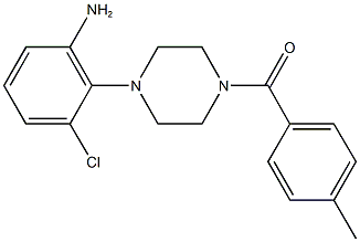 3-chloro-2-[4-(4-methylbenzoyl)-1-piperazinyl]phenylamine 结构式