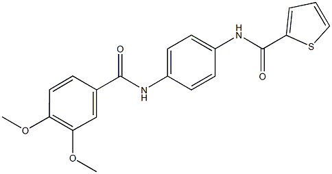 N-{4-[(3,4-dimethoxybenzoyl)amino]phenyl}-2-thiophenecarboxamide 结构式