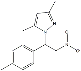 1-[2-nitro-1-(4-methylphenyl)ethyl]-3,5-dimethyl-1H-pyrazole 结构式