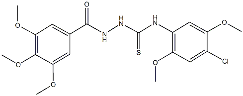N-(4-chloro-2,5-dimethoxyphenyl)-2-(3,4,5-trimethoxybenzoyl)hydrazinecarbothioamide 结构式