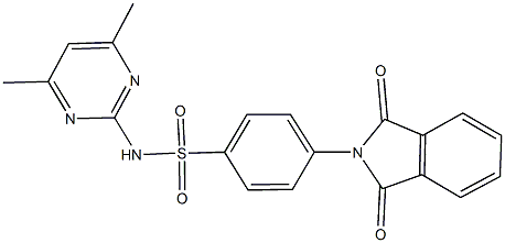 N-(4,6-dimethyl-2-pyrimidinyl)-4-(1,3-dioxo-1,3-dihydro-2H-isoindol-2-yl)benzenesulfonamide 结构式